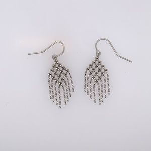Tiffany & Co. Fringe tassel earrings 18 karat white gold